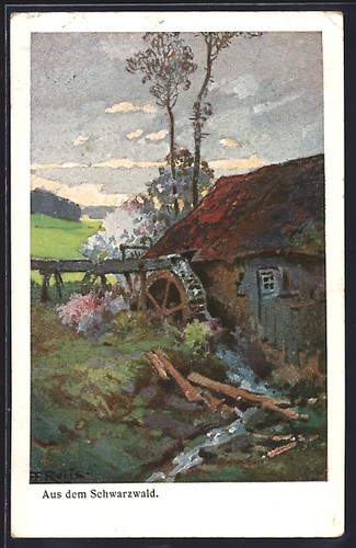 Cartolina artista fritz - cartolina,