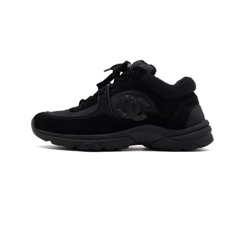 Chanel baskets daim noires - baskets, en