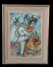 Tecnica Mista su CARTA , Personaggi Maschera  GUIDO CODOGNONE (  1901-1968 )