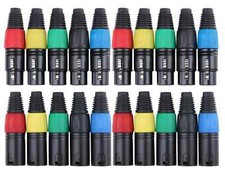 Connettore XLR 20 Maschio & Femmina Cavo Audio DJ Spine Adattatori Cannon Colore