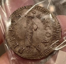 Prima Repubblica Romana 2 Baiocchi Ancona II tipo s.data RRR Eccezionale 