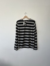 Maglia a righe Comme Des Garcons nera AD2011 nero/grigio