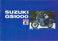 Brochure Suzuki GS1000 -  DOHC  Four strokes - Motocicletta fine anni '70   