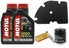 KIT/TAGLIANDO VESPA GTS 300 2008 2018 MOTUL 5000 10W40 FILTRO OLIO ARIA CANDELA