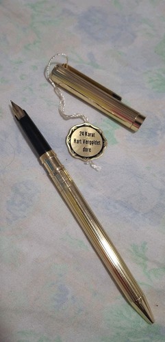 Penna stilografica placcata - stilografica,