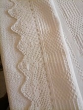 Coperta Artigianale in cotone piqué Realizzata Al Telaio