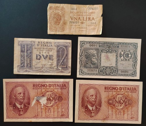 Lotto banconote italiane lire - banconote,