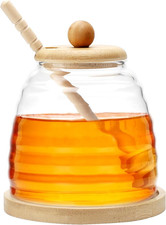 Porta Miele Vetro Con Dosatore