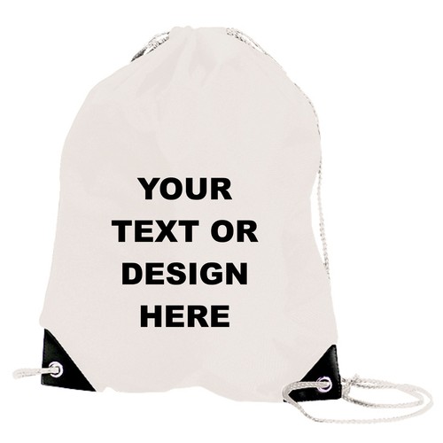 Borsa con coulisse bianca