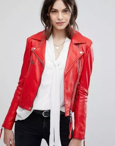 Giacca donna pelle - , rossa