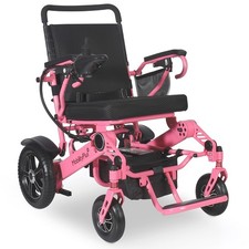 MobilityPlus+ RangerXL Sedia a rotelle elettrica leggera rosa | Carico 160 kg, 4 mph