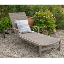 Lettino con ruote rattan