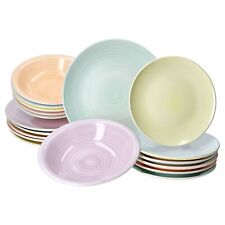 Set piatti 18 pezzi pastello 6