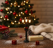 Lampione NERO Presepe 3 Luci