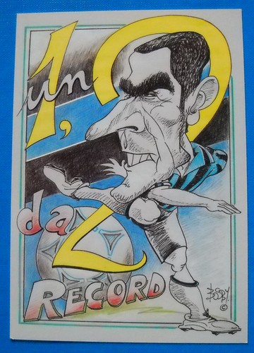 Cartolina bergomi caricatura - cartolina,