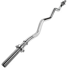 BILANCIERE CURL 120CM Ø25mm ACCIAIO MANUBRIO BARRA CURVA BODYBUILDING 1,20m