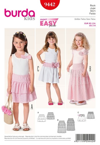Burda bambini 9442 gonne - burda,