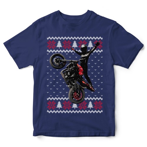 Maglietta stunt bike natale - stunt,