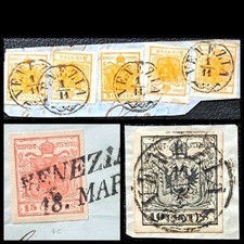 RARITÀ ?L.V. ?? 5C 10C 15C SU LETTERA E DUE FRAM.TI - CERT F.SOTTORIVA 