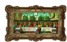 Il L'Ultimo Ultima Cena Quadro Di Leonardo da Vinci 12Apostel Antico Barocco