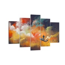 Quadro su Tela 150x100cm astrazione barca Stampe Immagini Quadri Moderni Murale