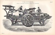 1880 Stampa ~ Stampa ~ Macchina Perfettatrice Con Cilindro Doppio E Gripper
