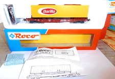 ROCO 1/87 ART.46572 "RARE CARRO PIANALE CON RIMORCHIO BARILLA FS"BOX ORIGINALE