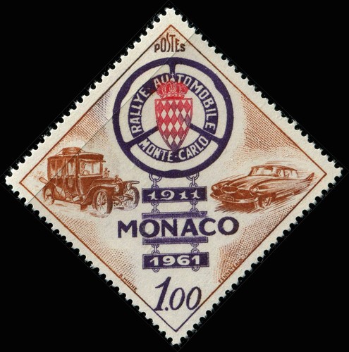 Francobollo monaco 484 rally - monaco,
