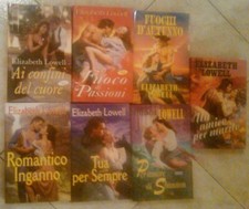 LOTTO DI 7 LIBRI DI ELIZABETH LOWELL , ROMANTICI 