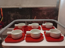 Ceramica Sic Sei Tazzine Con Piattino Design Anni 60/70 Made In Italy