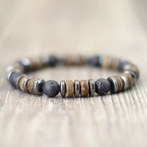 Bracciale elastico pietra lava