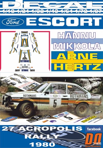 Decal ford escort 1800 mkii - 1800,