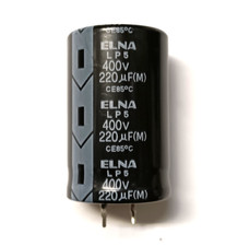 220UF 400V ELNA CONDENSATORE ELETTROLITICO  H40XD25 SNAP-IN JAPAN
