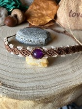 Braccialetto Macrame Pietra Naturale Ametista