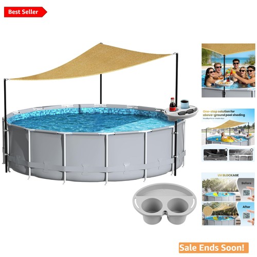 Elegant triangular pool canopy - pool,