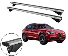 BARRE PORTATUTTO DA TETTO PER ALFA ROMEO STELVIO NERE ALLUMINIO RAILING MENABO