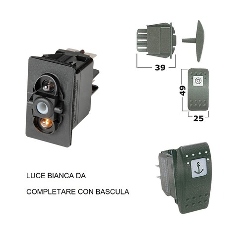 Interruttore luce bianca - interruttore,