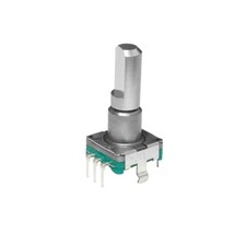 Encoder con pulsante e asse in metallo da 6 mm, in piedi, 11 mm, 15 impulsi, 30 riprese