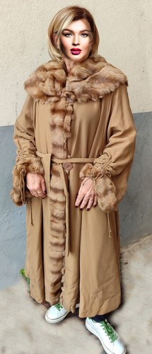 Cappotto seta pelliccia moda - cappotto,
