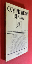 COMUNICAZIONE DI MASSA Vol.3 Sett/Dic 1982 Ed SugarCo Rivista Vignudelli Zanelli