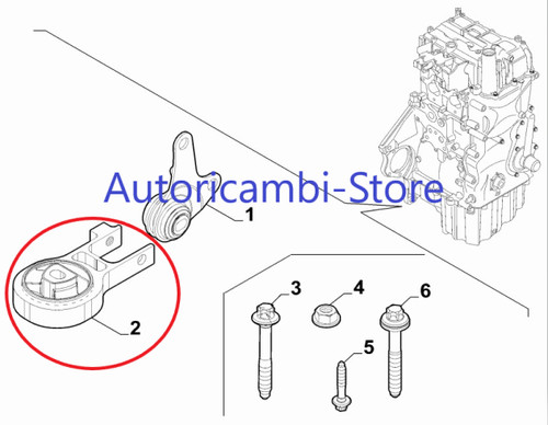 14629 supporto motore - 14629/6, cambio