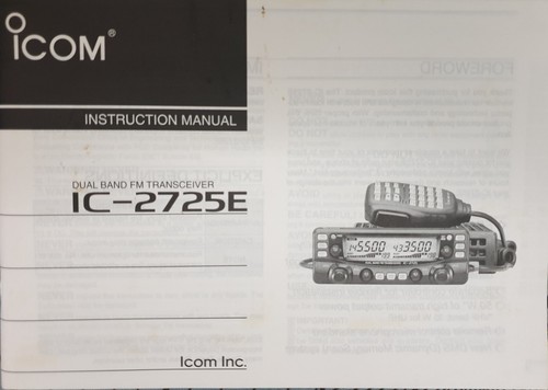 Manuale istruzioni icom - istruzioni,
