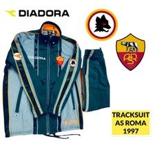 ?❤️AS ROMA WORN⭐️DIADORA 1997⭐️TRACK SUIT⭐️TUTA TRAINING⭐SIZE 44/46⭐TOTTI❤️?