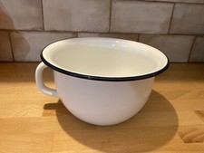 Vaso vintage da camera/notte bianco laccato e blu. Perfette condizioni