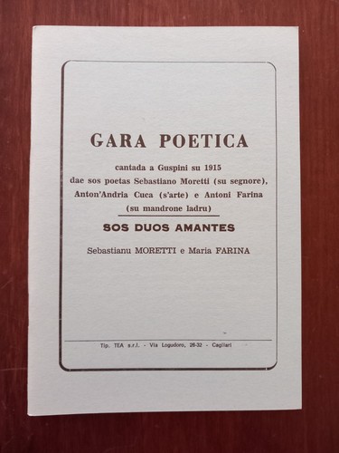 Gara poetica lingua sarda - lingua,