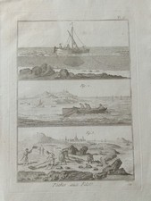 Stampa Antica Pesca Reti