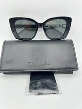 Occhiali da sole Chanel nuovi 5422-B-A 1026/S4 nero bianco grigio 53 17 140