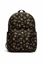 Zaino nero unisex con disegni