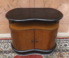 Mobiletto anni 40/50, splendido Design, bicolore, base metallo, comodino