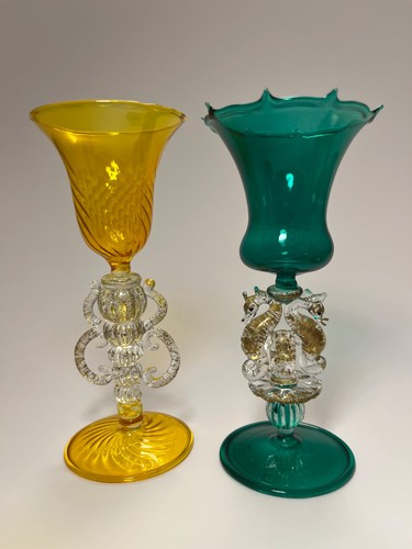 Coppia calici tipetti murano - calici, "tipetti"